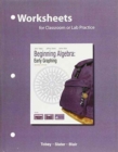 Worksheets for Beginning Algebra : Early Graphing Worksheets (standalone) - Book