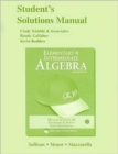 Student Solutions Manual for Elementary & Intermediate Algebra - Book