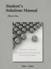 Student's Solutions Manual for Statistics for Business : Decision Making and Analysis - Book