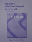 Student Solutions Manual, Single Variable for Calculus - Book