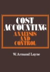 Cost Accounting : Analysis and Control - Book