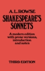 Shakespeare’s Sonnets : A Modern Edition, with Prose Versions, Introduction and Notes - Book