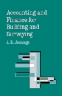 Accounting and Finance for Building and Surveying - Book