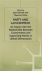 Party and Government : An Inquiry into the Relationship between Governments and Supporting Parties in Liberal Democracies - Book
