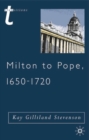 Milton to Pope, 1650-1720 - Book