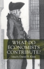 What Do Economists Contribute? - Book