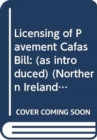 Licensing of Pavement Cafas Bill : (as introduced) - Book