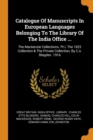 Catalogue of Manuscripts in European Languages Belonging to the Library of the India Office ... : The MacKenzie Collections. Pt.I. the 1822 Collection & the Private Collection, by C.O. Blagden. 1916 - Book
