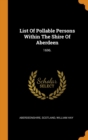 List of Pollable Persons Within the Shire of Aberdeen : 1696. - Book