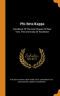 Phi Beta Kappa : Handbook of the Iota Chapter of New York. the University of Rochester - Book