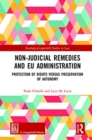 Non-Judicial Remedies and EU Administration : Protection of Rights versus Preservation of Autonomy - Book