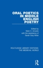 Oral Poetics in Middle English Poetry - Book