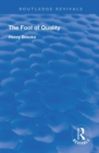 The Fool of Quality : Volume 1 - Book