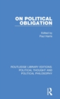 On Political Obligation - Book
