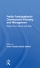 Public Participation In Development Planning And Management : Cases From Africa And Asia - Book