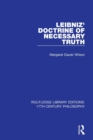 Leibniz' Doctrine of Necessary Truth - Book