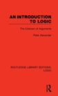 An Introduction to Logic : The Criticism of Arguments - Book