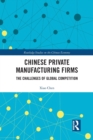 Chinese Private Manufacturing Firms : The Challenges of Global Competition - Book