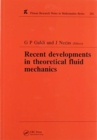 Recent Developments in Theoretical Fluid Mechanics : Winter School, Paseky, 1992 - Book