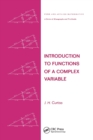 Introduction to Functions of a Complex Variable - Book