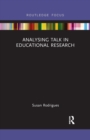 Analysing Talk in Educational Research - Book