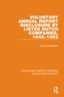 Voluntary Annual Report Disclosure by Listed Dutch Companies, 1945-1983 - Book