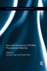 Law and Economics of Public Procurement Reforms - Book