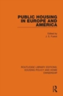 Public Housing in Europe and America - Book