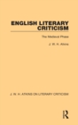 English Literary Criticism : The Medieval Phase - Book