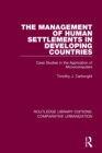 The Management of Human Settlements in Developing Countries : Case Studies in the Application of Microcomputers - Book