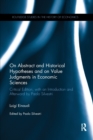 On Abstract and Historical Hypotheses and on Value Judgments in Economic Sciences : Critical Edition, with an Introduction and Afterword by Paolo Silvestri - Book