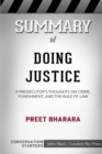 Summary of Doing Justice : A Prosecutor's Thoughts on Crime, Punishment, and the Rule of Law: Conversation Starters - Book