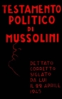Testamento politico di Mussolini - Book
