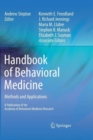 Handbook of Behavioral Medicine : Methods and Applications - Book
