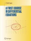 A First Course in Differential Equations - Book