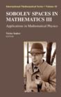 Sobolev Spaces in Mathematics III : Applications in Mathematical Physics - Book
