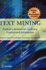 Text Mining : Predictive Methods for Analyzing Unstructured Information - Book