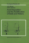 Acid Deposition and the Acidification of Soils and Waters - Book