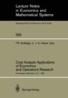Cost Analysis Applications of Economics and Operations Research : Proceedings of the Institute of Cost Analysis National Conference, Washington, D.C., July 5–7, 1989 - Book
