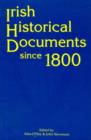 Irish Historical Documents Since 1800 - Book
