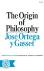 The Origin of Philosophy - Book