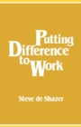 Putting Difference to Work - Book