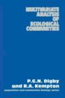 Multivariate Analysis of Ecological Communities - Book