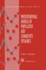 Spatiotemporal Models of Population and Community Dynamics - Book
