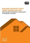 JCT Building Contract for a Homeowner/Occupier without Consultant - Book