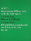 IBSS: Anthropology: 1986 Vol 32 - Book