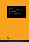 IBSS: Economics: 1987 Volume 36 - Book