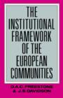 The Institutional Framework of the European Communities - Book