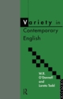 Variety in Contemporary English - Book