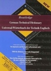 Routledge German Technical Dictionary Universal-Worterbuch der Technik Englisch : CD-ROM - Book